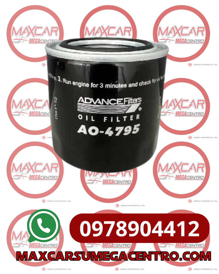 F.AO4795 FILTRO ACEITE ADVANCE SINOTRUK NLS 2.5T NKS 3.5T