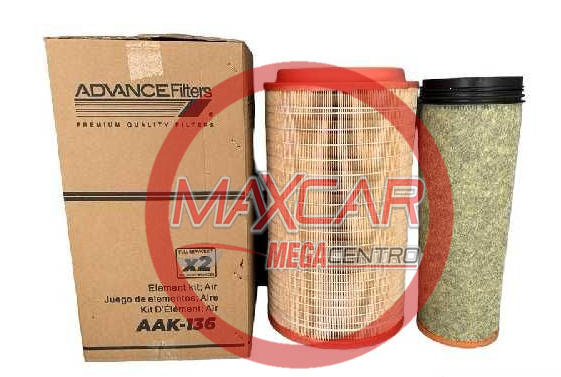 FILTRO AIRE ADVANCE AAK136 SINOTRUK SERIE C7H 1245 20TON (AA27049 - AA1813) - FAAK136