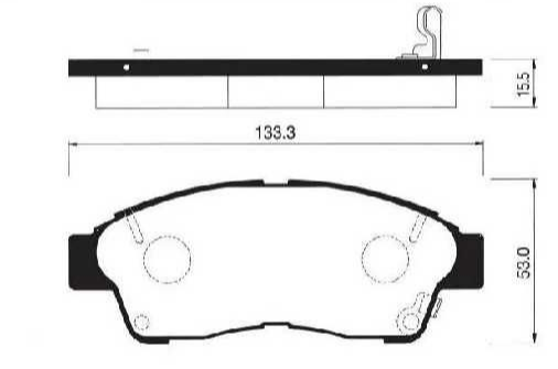 PASTILLA FRENO HIGH POWER D695 TOY RAV4 96-00 TOY COROLLA 00- CAMRY (D562) - PCD695