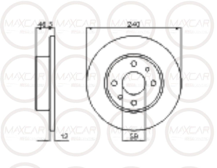 DISCO FRENO ALLPARTS 5961814 FIAT UNO PREMIO, FIORINO (SOLIDO) (240X12) 4H DEL - DFA1814