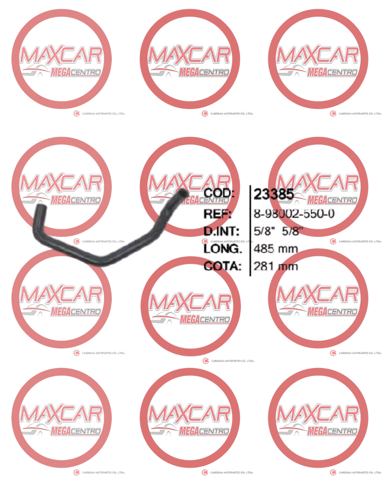 MANGUERA CALEFACCION ENTRADA INR 23385 DMAX 2.4 C24SE (8980025500) - M23385