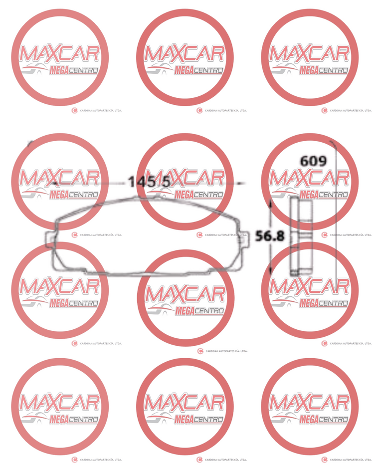 PF.D1434 PASTILLA FRENO HIQ SP2077 HIACE 07/JIMBEI H1 H2L /FOTON/ JOY LONG/ KING LONG/ VENTURA/ GOLDEN DRAGON - PHP2077