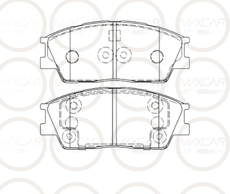PF.HPBP0025 PASTILLA FRENO DAICHI 2285-9522 VENUE 1.6 20-23 CRETA 1.6 21-24 NEW SOUL 1.6 19-23 SONET 1.5 20-24 - PDC2285
