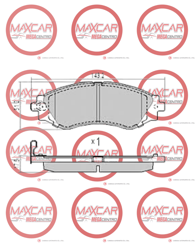 PF.D797 PASTILLA FRENO DURAKO AVEO OPTRA VIVANT - PDD797