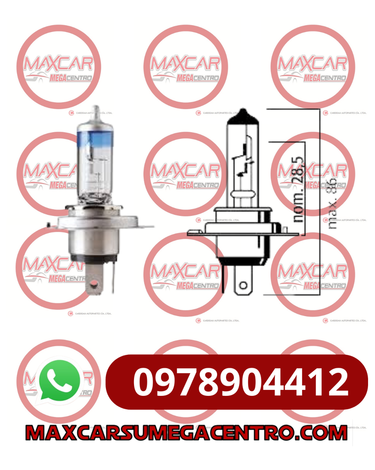 FAR.H4 HALOGENO FLOSHER H4 60/55W P43T ULTRA+90% (6290043)