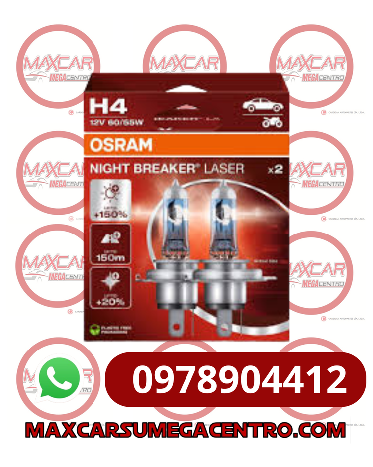 FAR.H4 HALOGENO OSRAM H4 12V 60/55W 64193NL NIGHT BREAKER LED 2UNI