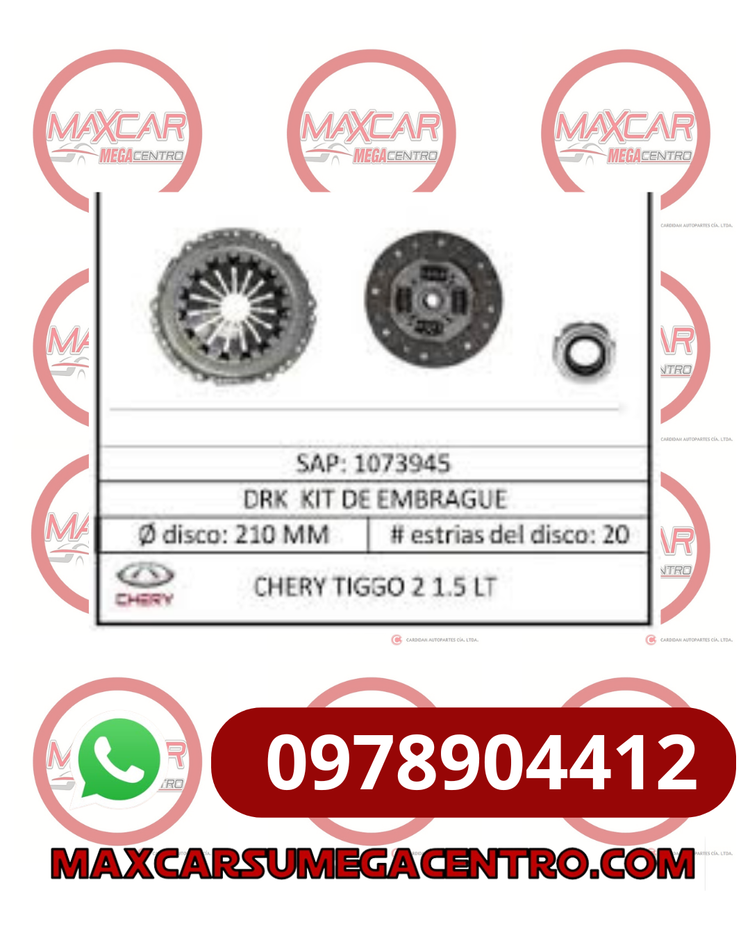 KE.1073945 KIT EMBRAGUE DRK CHERY TIGGO 2 1.5 18-21