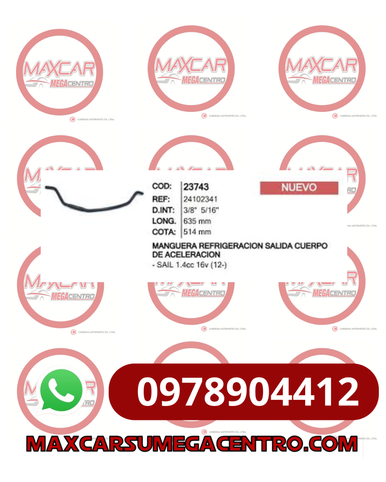 MAN.24102341 MANGUERA CUERPO DE ACELERACION INR 23743 SAIL 1.4 12-