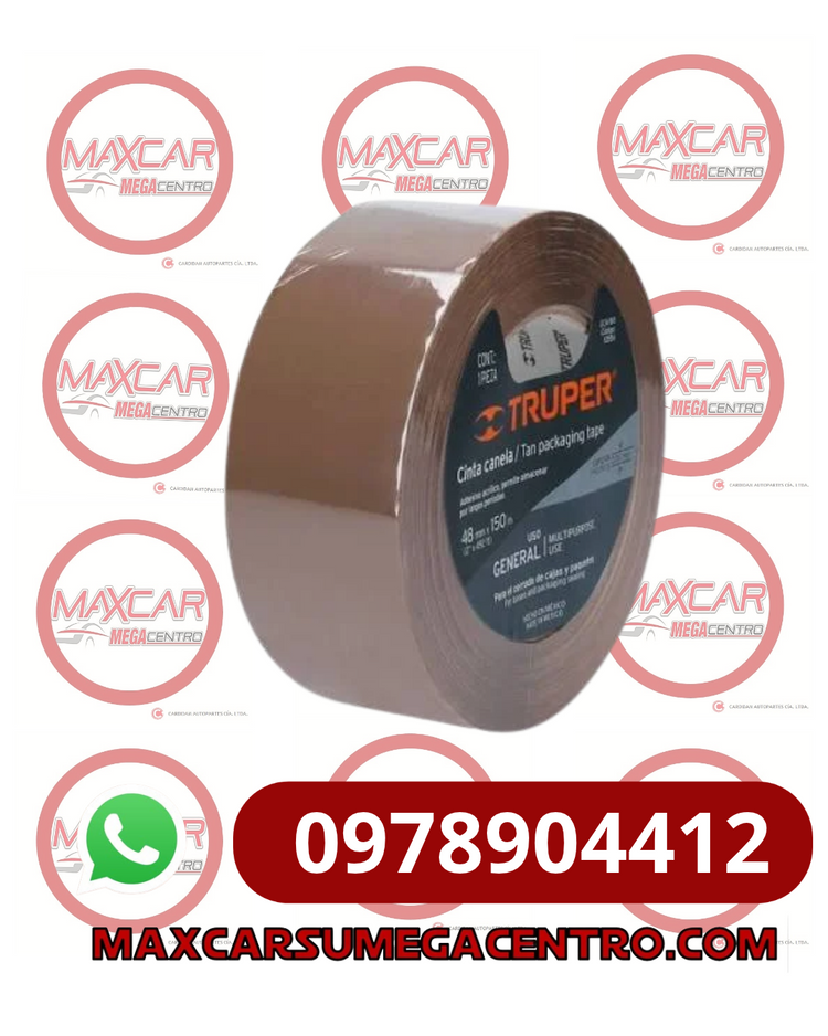 CINTA EMBALAJE INDUSTRIAL TRUPER 150MTSX48MM CAFE (16772)