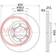 DISCO FRENO MGT 8941136291 LUV/TROOPER 2.0 - DFM6291