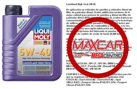 LIQUI MOLY LITRO 5W40 LEICHTLAUF HIGH TECH 2327-LMQ540L