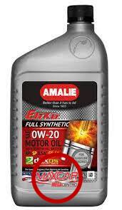 AMALIE 1/4 0W20 ELIXIR FULL SYNTHETIC SN - AQ020F