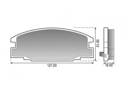 PASTILLA FRENO KASHIMA 7585-MD579 RODEO/LUV 3.2-PKD579