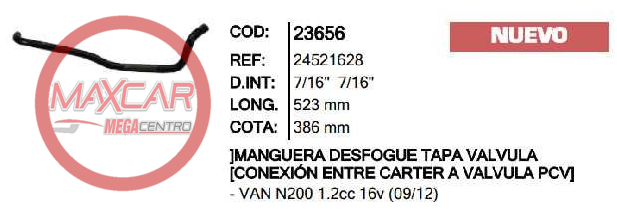 MANGUERA CALEFACCION INR 23656 CHEVROLET N200 - M23656