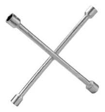 LLAVE RUEDA ACERO C/EXTENSION STEEL TOOLS 17-19/21-23 MM - LLEW012