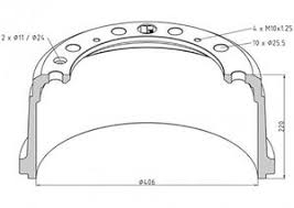 TAMBOR RUEDA PETERS 33600200A HINO AK FG DEL - 33600200A