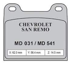 PASTILLA FRENO KSM MD031 SAN REMO /TODOS - PKS031