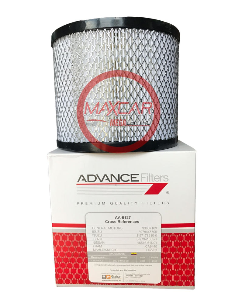 F.AA6127 FILTRO AIRE ADVANCE AA6127 DMAX DIESEL 2.5 3.0