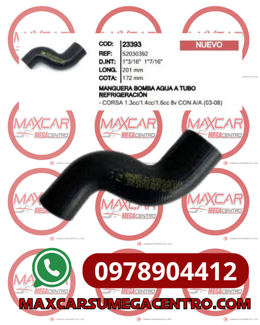 MAN.23393 MANGUERA BOMBA AGUA INR CORSA 1.3CC/1.4CC/