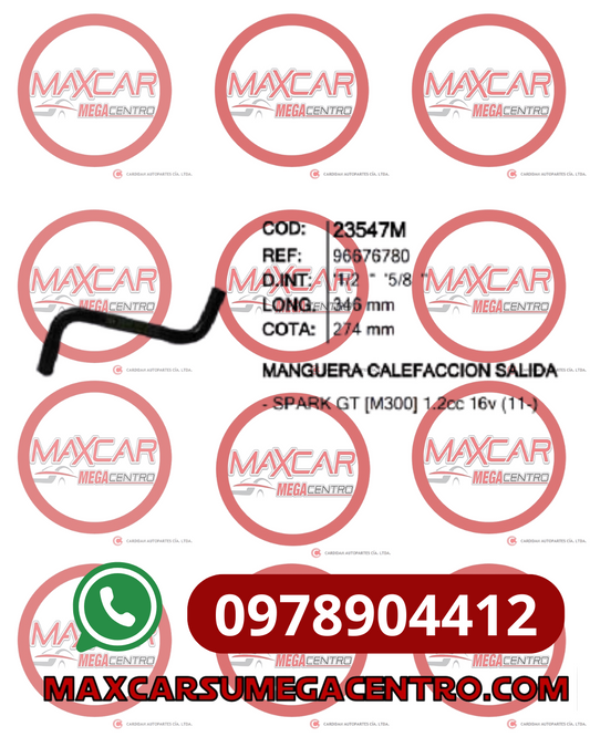 MAN.23547M MANGUERA CALEFACCION SALIDA INR 23547 SPARK GT 1.2 16V 11-(M300) (96676780)