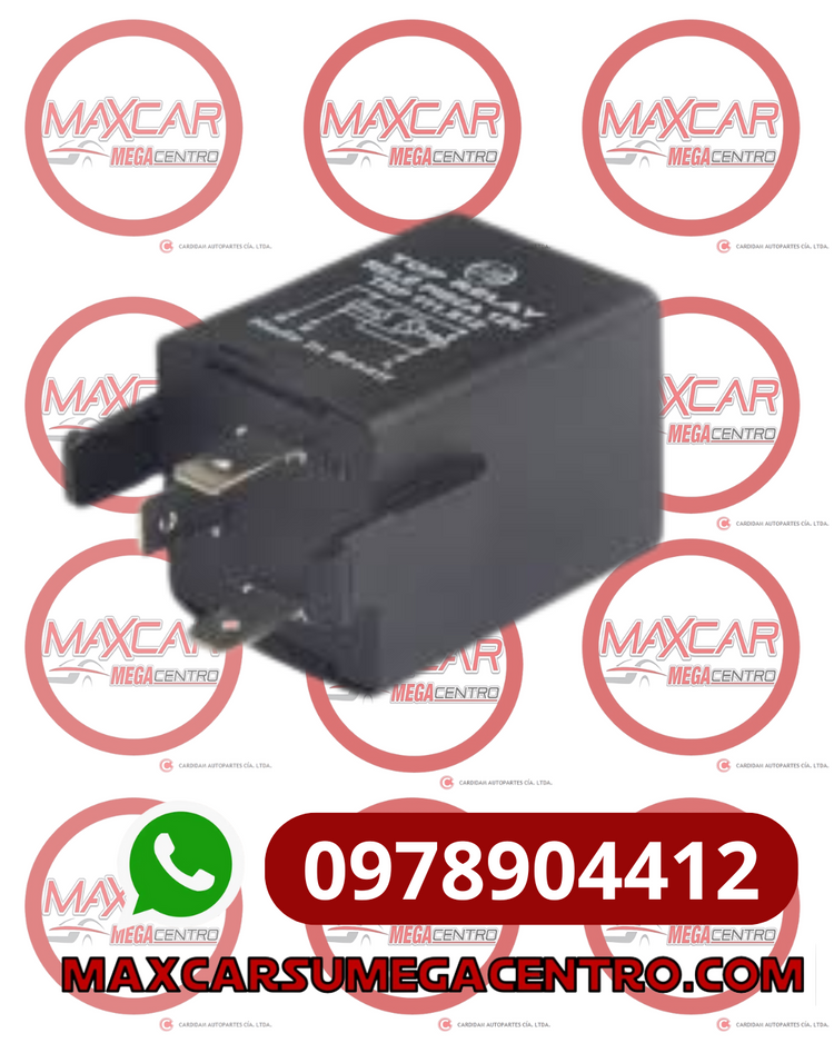 FLA.FLH005 FLASHER TOPRELAY 12V 3P CON SEGURO A LOS COSTADOS HYUNDAI KIA MITSUBISHI - TRP111.812