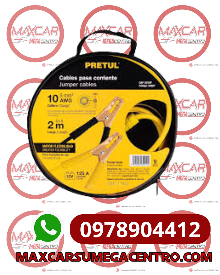 CC.296953 CABLE PASAR CORRIENTE PRETUL 50A 10AWG 2MTS
