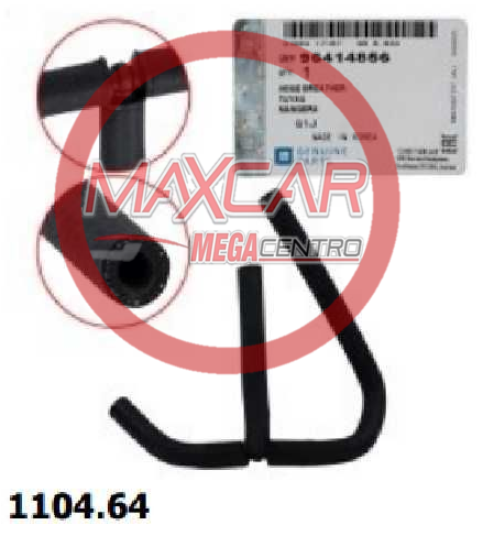 MANGUERA TIPO (T) VALVULA PCV GM 96414886 AVEO FAMILY CHEVYTAXI 1.5L (1104.64) - MG110464