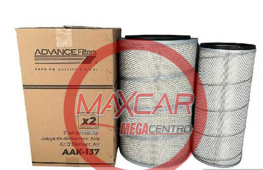 FILTRO AIRE ADVANCE AAK137 GOLDEN DRAGON BUS XML6127J13 JAC HFC1180KR0 13T SINOTRUK JK6128HD, JYJ5254GSSC (AA27276-AA27277)  - FAAK137
