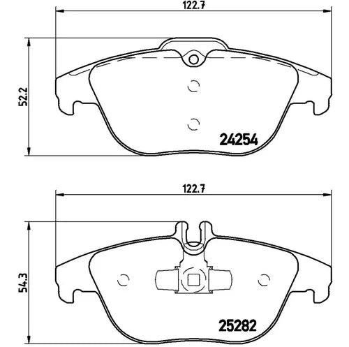 PASTILLA FRENO POS BREMBO P50104 MERCEDES BENZ C-CLASS (S204) (W204) E-CLASS (A207) (C207) GLK (X204) 08-