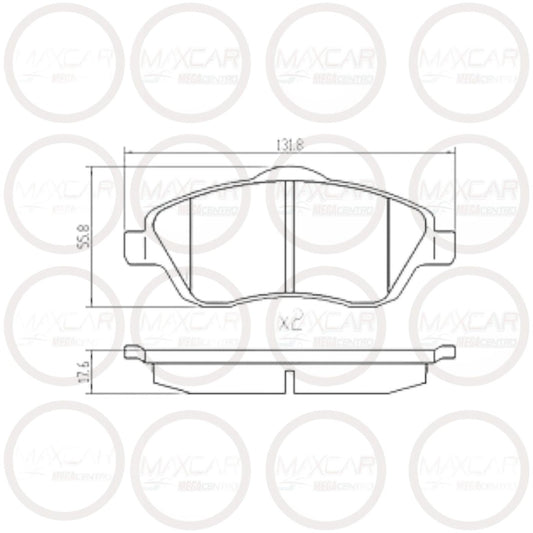 PASTILLA FRENO DAICHI D1176 CORSA EVOLUTION 1.4 05-07 1.8 03-07 DEL - PDC1176