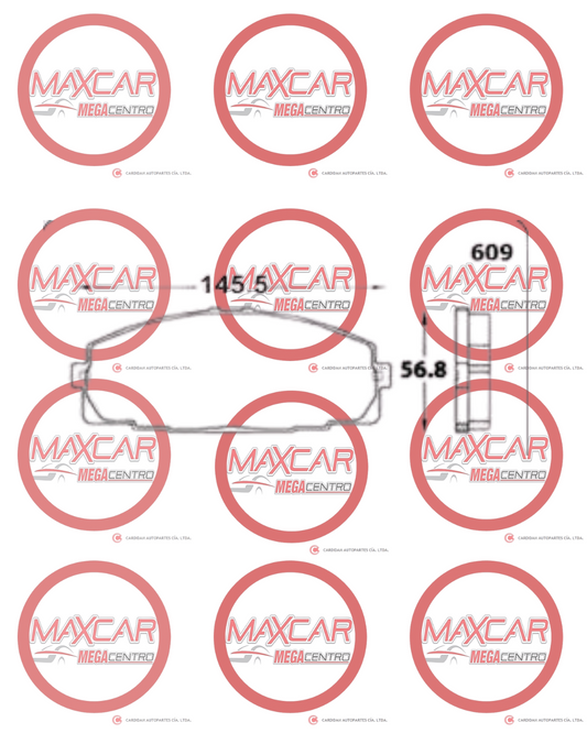 PF.D1434 PASTILLA FRENO HIQ SP2077 HIACE 07/JIMBEI H1 H2L /FOTON/ JOY LONG/ KING LONG/ VENTURA/ GOLDEN DRAGON - PHP2077