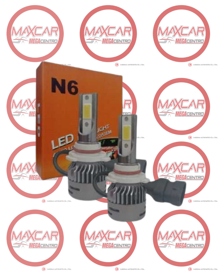 FAR.9005 HALOGENO N6 LEDS 9005 6000LM 50W 6000K 12/24V C/COLLER 2PCS FC.263