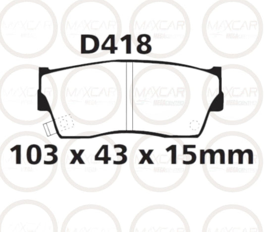 PASTILLA FRENO DAICHI D418 VITARA 3 (PUERTAS) 88-13 DEL - PDC418