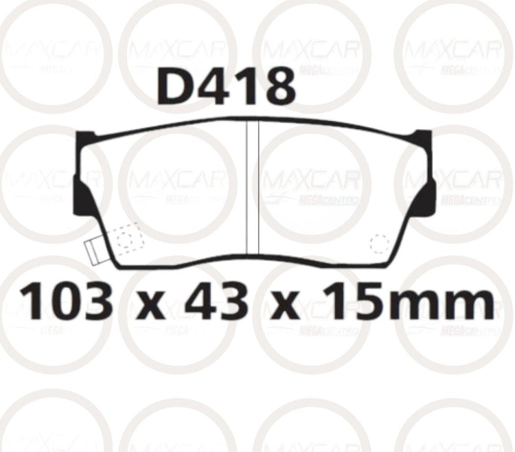 PASTILLA FRENO DAICHI D418 VITARA 3 (PUERTAS) 88-13 DEL - PDC418