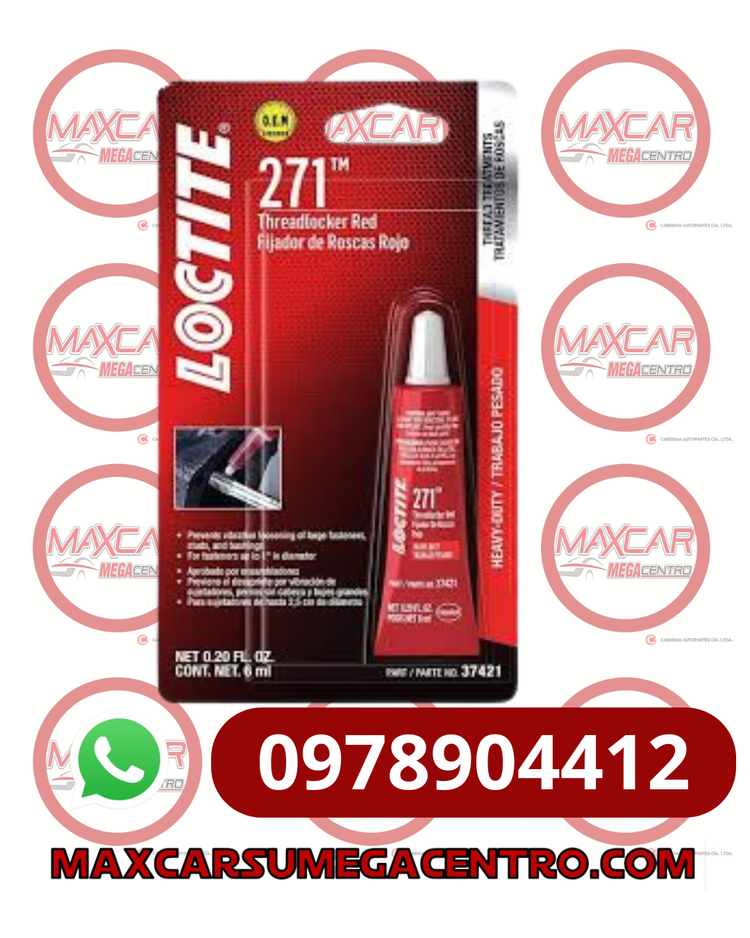 PEG.271 LOCTITE FIJADOR ROSCAS ROJO 6ML (37421)