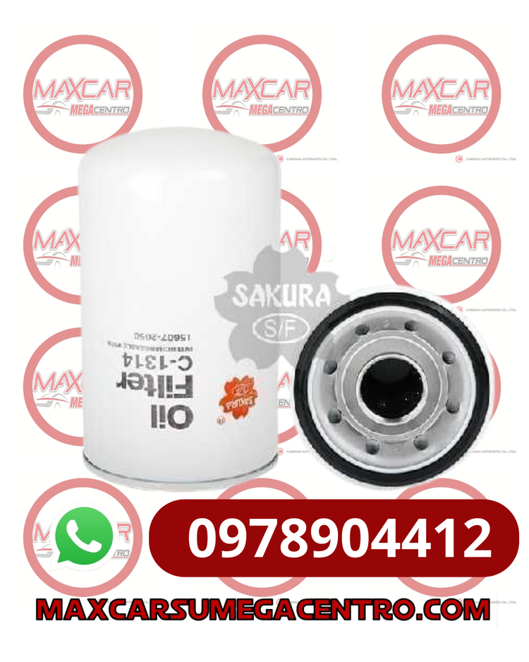 F.AO1314 FILTRO ACEITE SAKURA C1314 HINO GH AK GD (UJ2136 PSL382 LFP2050)