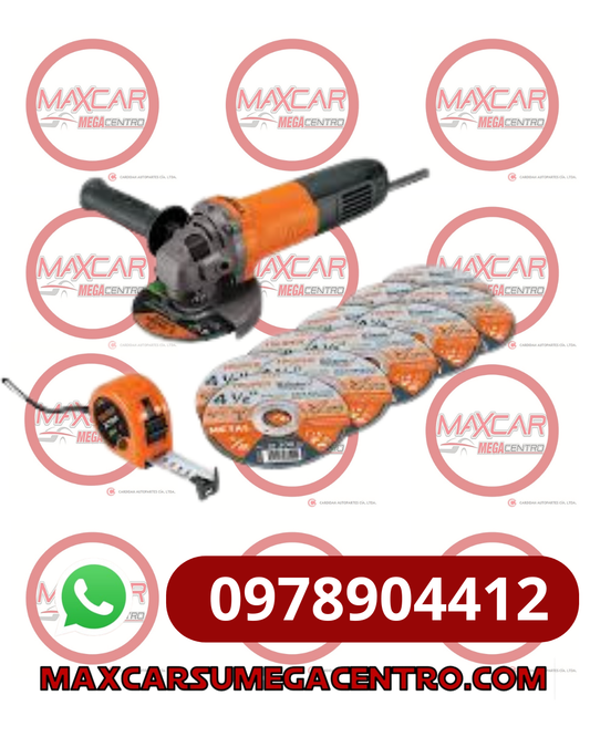 AMOLADORA TRUPER 453014 41/2" C/DISCOS Y FLEXOMETRO