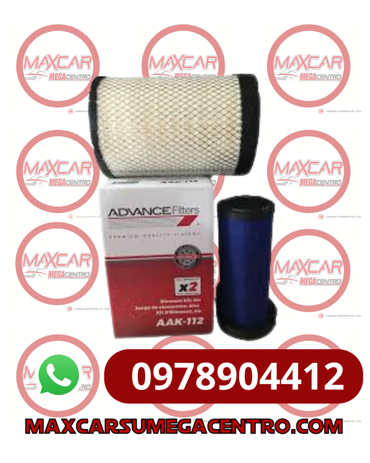 F.AAK112 FILTRO AIRE ADVANCE SINOTRUK 1157 3.5 TONELADAS 2.8L (KIT AA4484+AA4474)