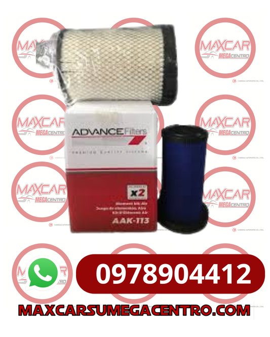 F.AAK113 FILTRO AIRE ADVANCE SINOTRUK HOWO ZZ1048 2.5 TON. 2.8L (KIT AA4464+AA4864)
