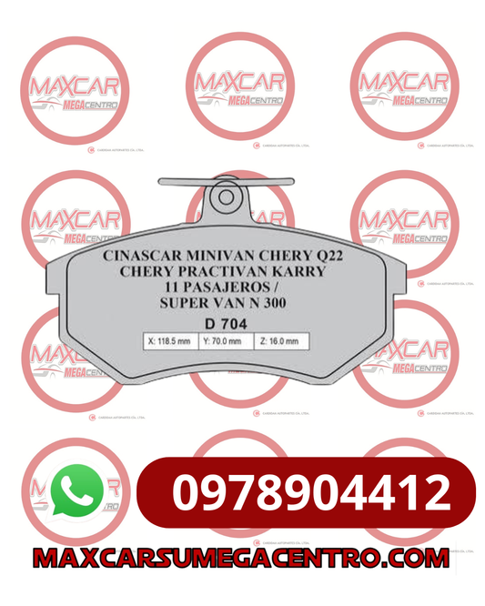PF.D704 PASTILLA FRENO HIGH POWER VAN N300/CHERY ARRIZO 3 (HPBPA0048)