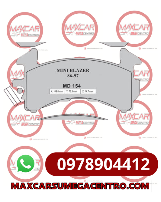 PF.D154 PASTILLA FRENO HIGH POWER MINIBLAZER 83-97 4x4 4x2/MALIBU 78-83