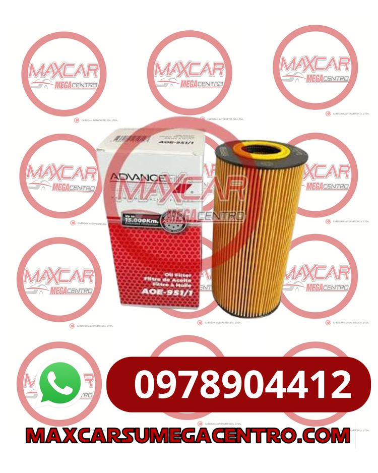 F.AOE951/1 FILTRO ACEITE ADVANCE SINOTRUCK T5G 240HP 8T 10T VW CONSTELLATION 2018 (E172HD35 HU951X PEL1998)