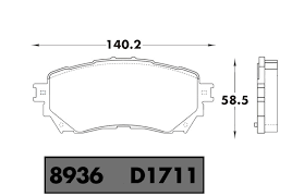 PASTILLA FRENO HIGH POWER D1711 NEW MZ 6  - PCD1711