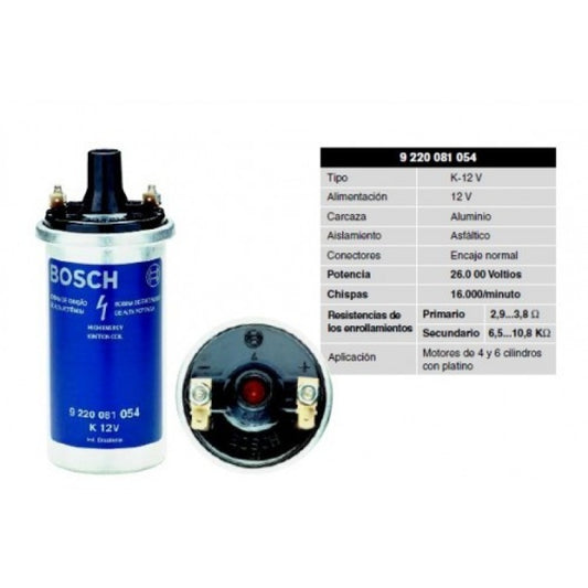 BOBINA ENCENDIDO BOSCH 9220081054 AZUL-BB054