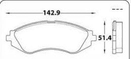PASTILLA FRENO FRISSON D797 AVEO OPTRA VIVANT - PFD797