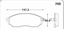 PASTILLA FRENO FMX D888 KOLEOS MURANO NAVARA QASHQAI 08-13 - PFD888SM