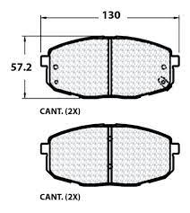 PASTILLA FRENO HIQ SP1187 PICANTO CERATO FORTE 2.0 09 POST TUCSON IX35 DEL  - PSP1187