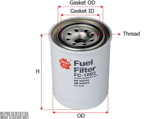 FILTRO COMBUSTIBLE SHOGUN FC353 MITSB CANTER 3.9 2000 (FC1003) -FFC353