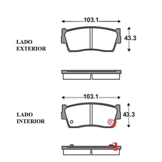 PASTILLA FRENO HIGH POWER D418 VITARA 3P-PCD418