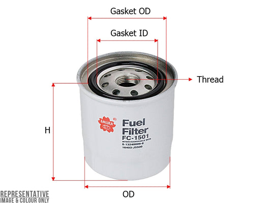 FILTRO SAKURA COMBUSTIBLE FC1501 NHR/NPR-FFC1501